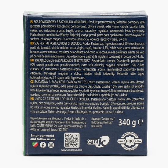 Sos pentru paste cu busuioc Genova, 340g