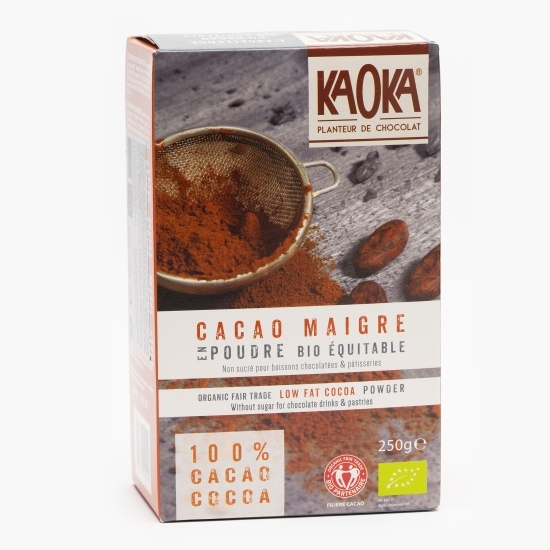 Pudră de cacao eco cu conținut redus de grăsime 250g