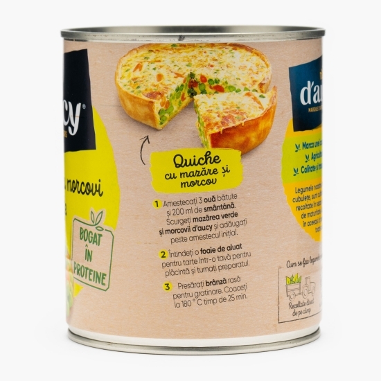 Mazăre verde cu morcovi cubulețe 800g