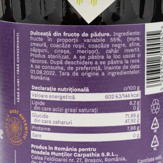 Dulceață din fructe de pădure 260g