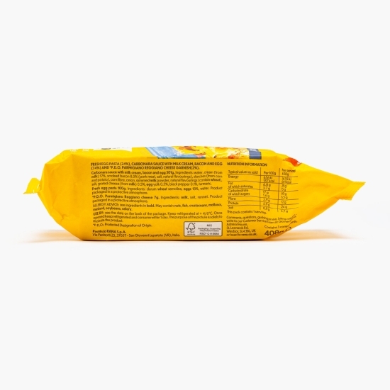 Paste tagliatelle cu sos carbonara și parmezan 408g