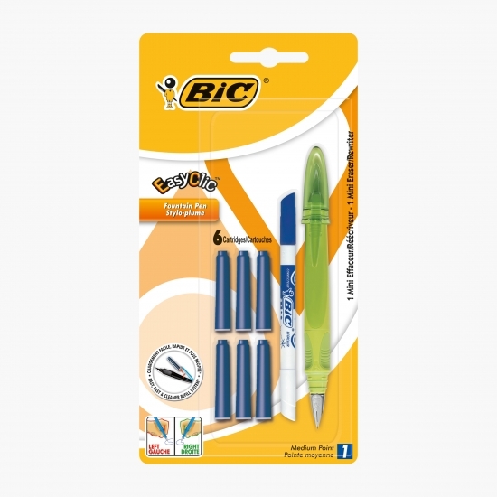 Stilou Easy Clic Standard + 6 rezerve cerneală + 1 mini pic