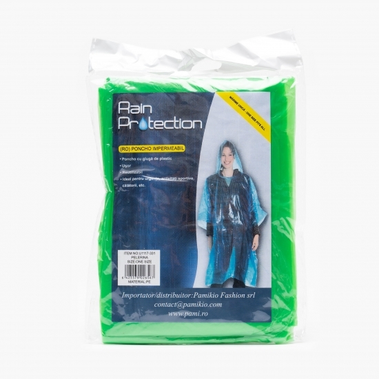 Pelerină de ploaie poncho verde