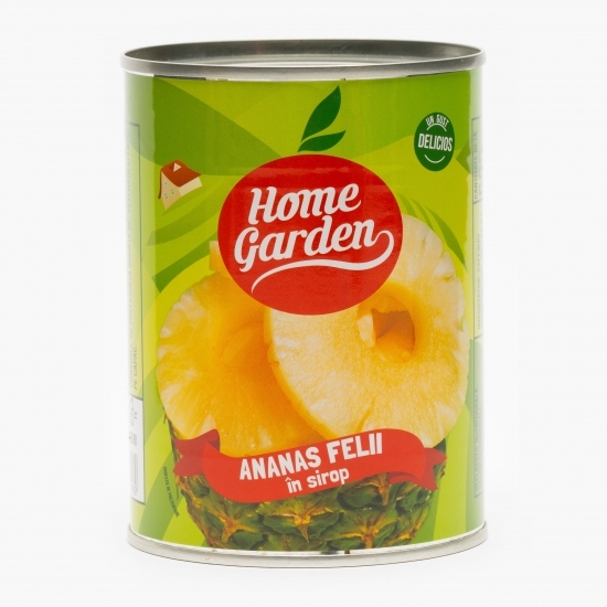 Ananas rondele în sirop, conservă 565g