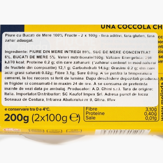Piure cu bucăți de mere 200g