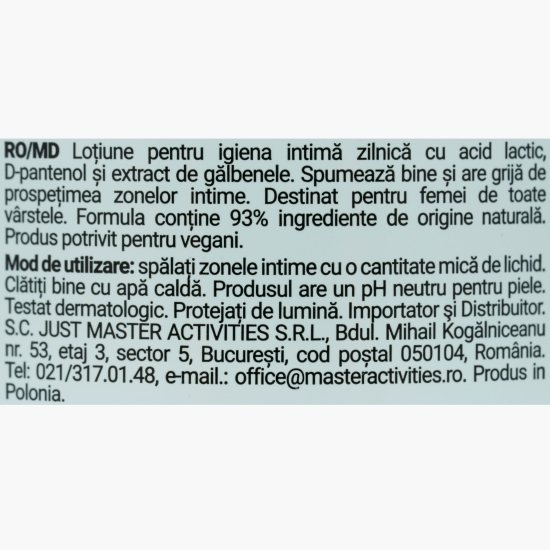 Gel pentru igiena intimă cu gălbenele Delicate, 400ml 