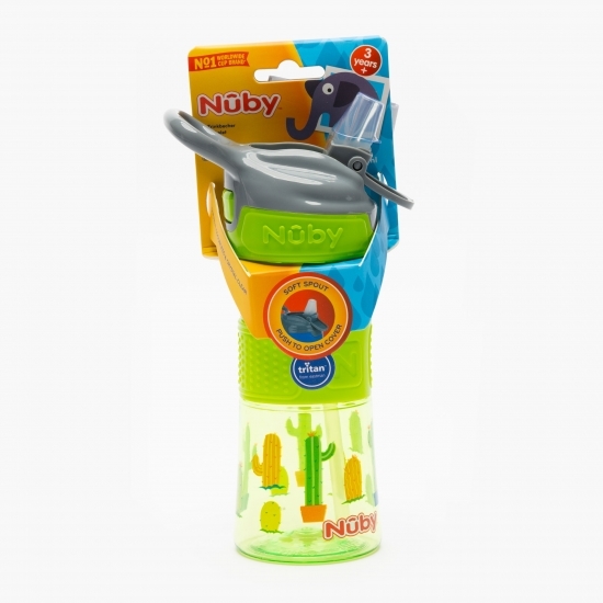 Pahar din tritan cu muștiuc din silicon și mâner, +3 ani, 360ml