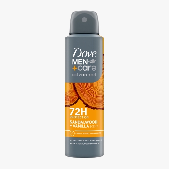 Antiperspirant spray pentru bărbați Men+Care Advanced Sandalwood+Vanilla 150ml 