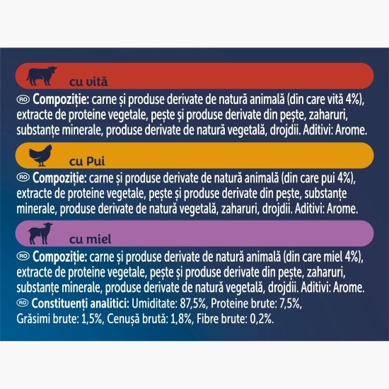 Pachet mix hrană complementară pentru pisici Soup Farm Selection (vită, pui, miel) 6x48g
