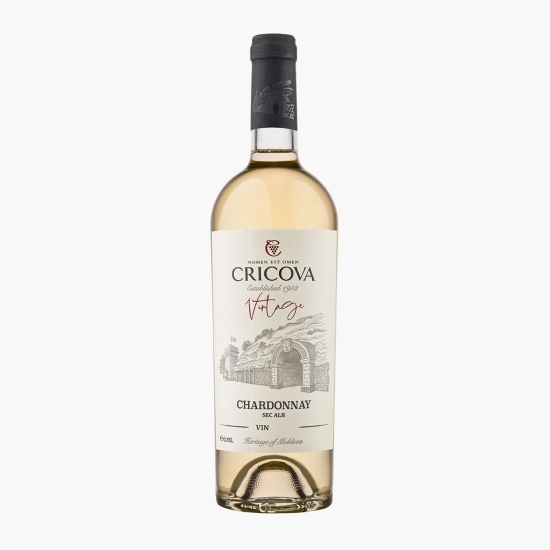 Vin alb sec Chardonnay, 12.5%, 0.75l