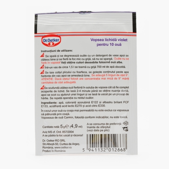Vopsea violetă pentru ouă, (10 ouă), 5ml