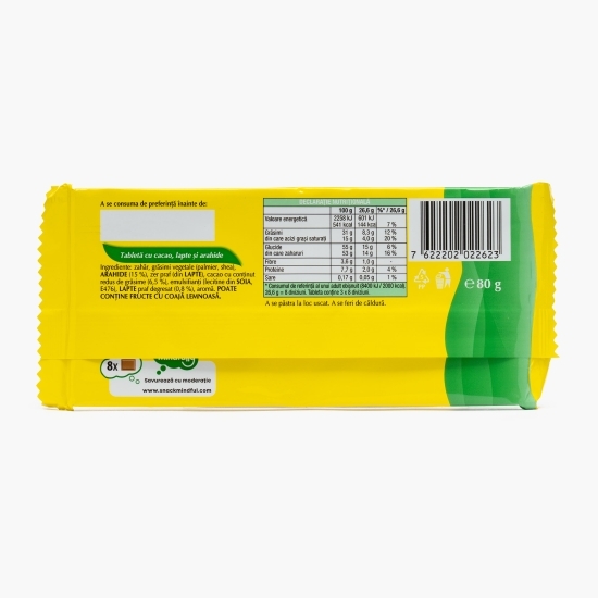 Ciocolată cu lapte și arahide 80g