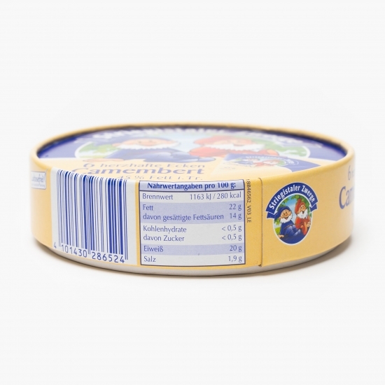 Brânză Camembert 250g, 6 triunghiuri
