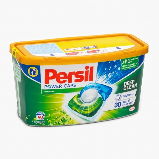 Detergent de rufe capsule, universal, Power Caps, Deep Clean, 40 spălări