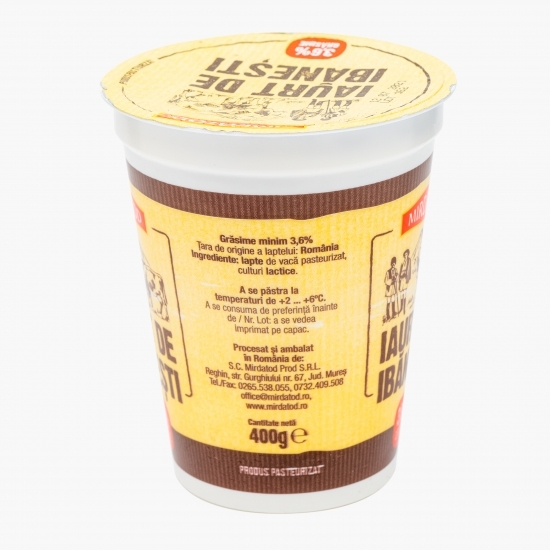 Iaurt de Ibănești, 3.6% grăsime, 400g