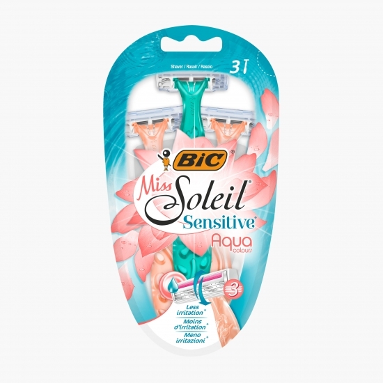 Aparat de ras Miss Soleil Sensitive Aqua Colours 3 buc