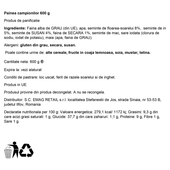 Pâinea campionilor 640g