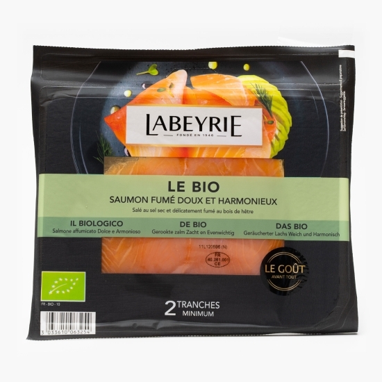 Somon ecologic de Atlantic afumat 75g