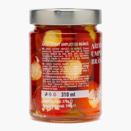 Ardei iuți cherry umpluți cu brânză 270g