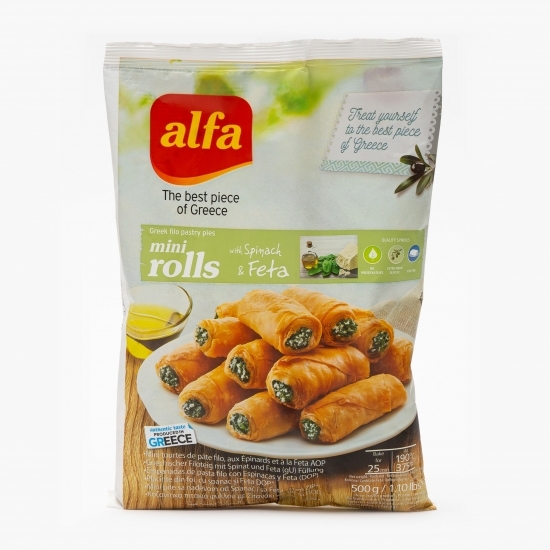 Mini rulouri cu spanac și brânză Feta 500g
