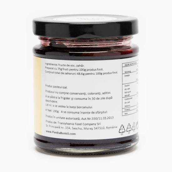 Gem de fructe de soc 190g