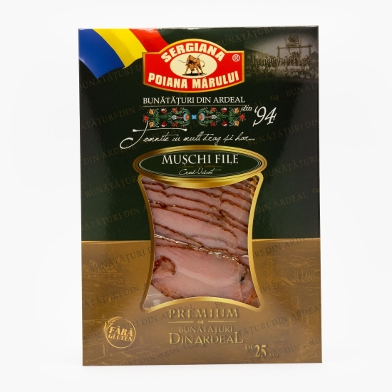 Mușchi file crud-uscat, feliat 100g