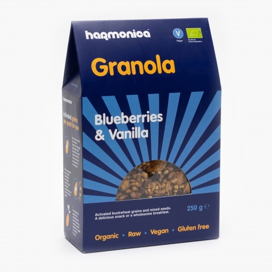 Granola ecologică cu afine și vanilie 250g