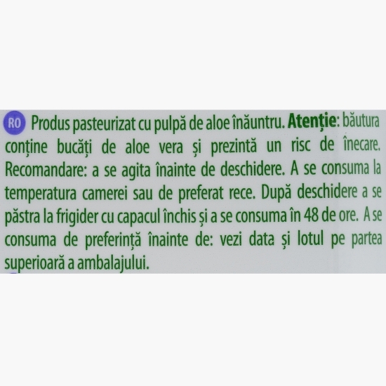 Băutură răcoritoare necarbogazoasă cu aloe vera și afine 1.5l
