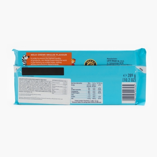 Ciocolată cu lapte cu umplutură și aromă de crème brûlée 289g