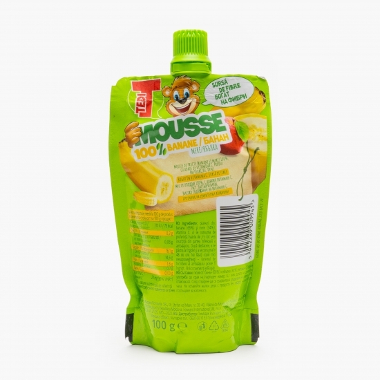 Mousse de fructe (banane, mere, morcovi) 100%, 100g 