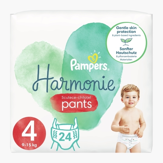 Scutece chiloțel Pants Harmonie mărimea 4, 9-15kg, 24 buc