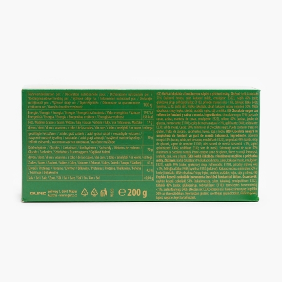 Ciocolată neagră cu cremă de mentă 200g