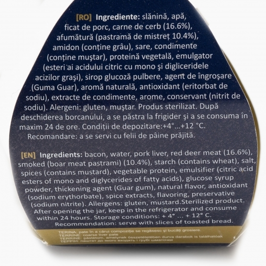 Terină cu carne de cerb și afumătură 100g