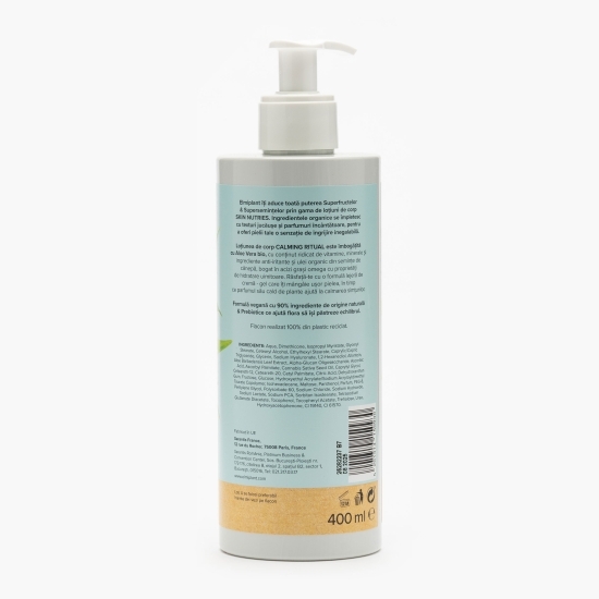 Loțiune de corp Calming Ritual cu aloe bio și ulei din semințe de cânepă 400ml