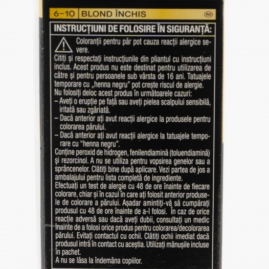 Vopsea de păr permanentă fără amoniac Oleo Intense, 6-10 blond închis, 115ml