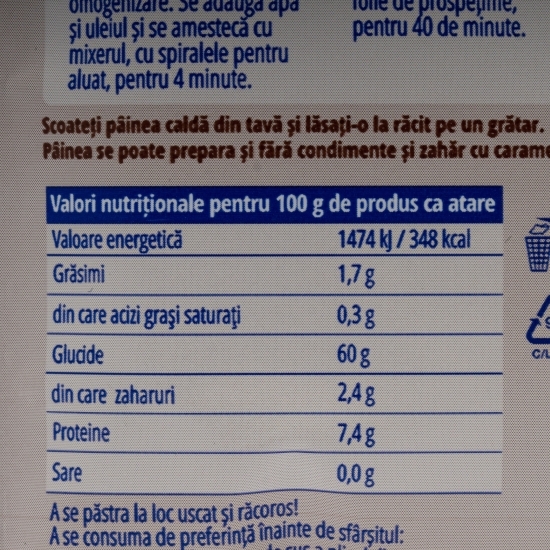 Maia uscată din făină integrală de secară 15g