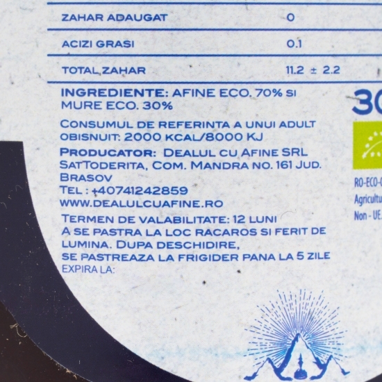 Suc de afine și mure eco 300ml