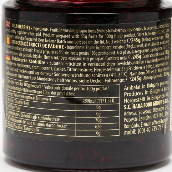 Dulceață de fructe de pădure 245g