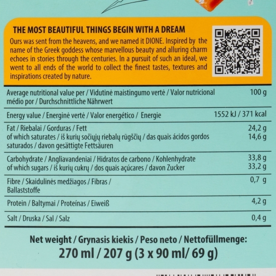 Înghețată de caramel sărat, 3x90ml (3x69g)