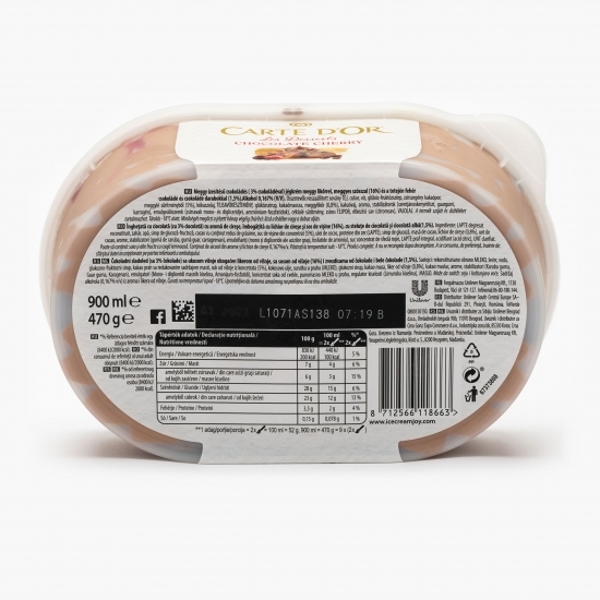 Înghețată cu ciocolată și aromă de cireșe 480g