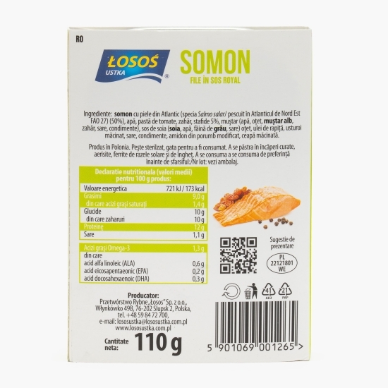 Somon file în sos royal 110g