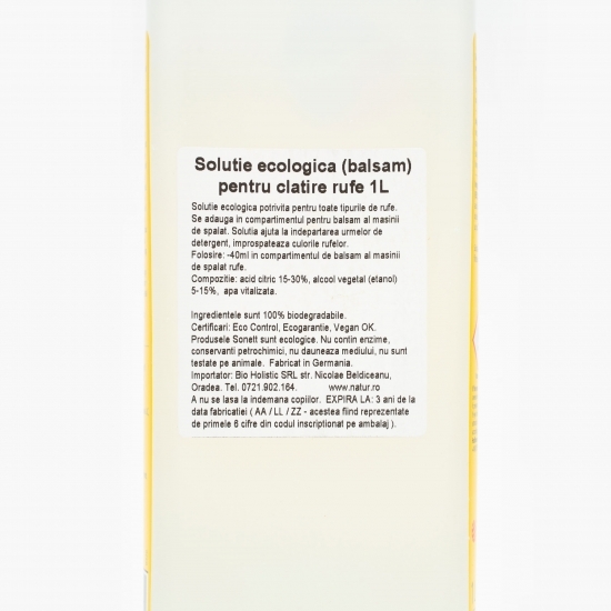 Soluție (balsam) bio pentru clătirea rufelor 1l