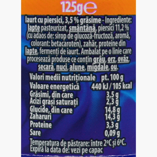 Iaurt Cremosso cu piersici 125g