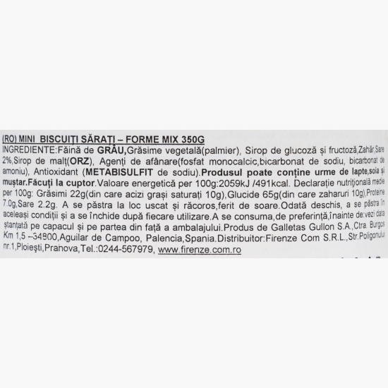 Biscuiți sărați mini crackers Mix 350g