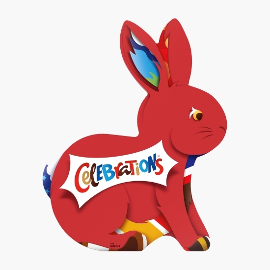 Selecție de bomboane de ciocolată formă iepuraș 215g