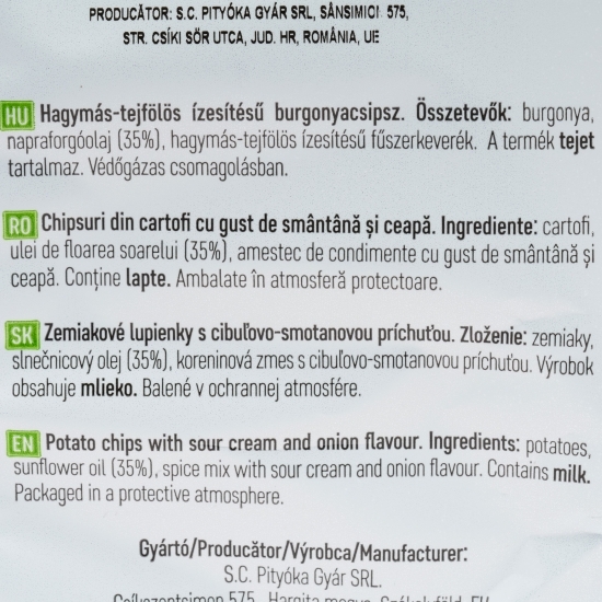 Chipsuri din cartofi cu gust de smântână și ceapă 140g