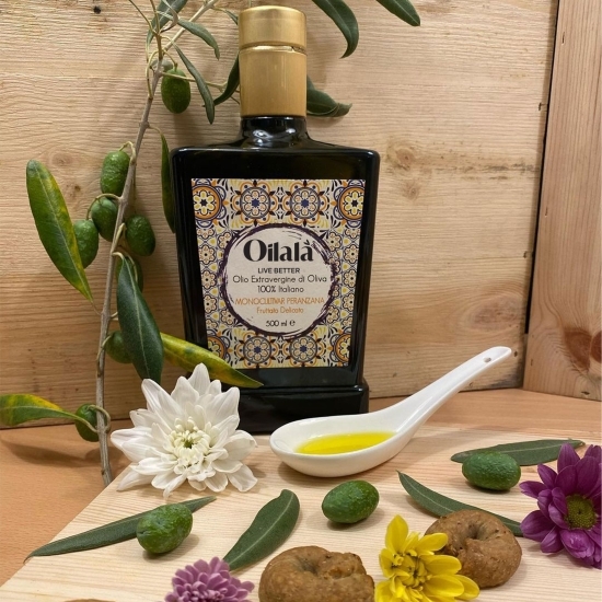 Ulei de măsline extravirgin monovarietal Peranzana King Altamura, 100% italian, 0.5l