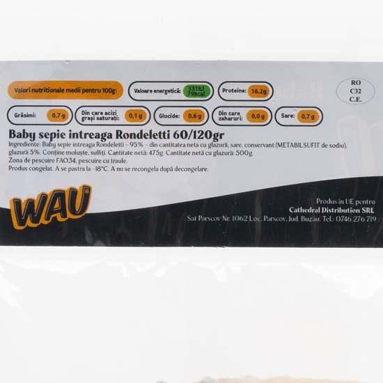 Baby sepie întreagă Rondeletti 500g
