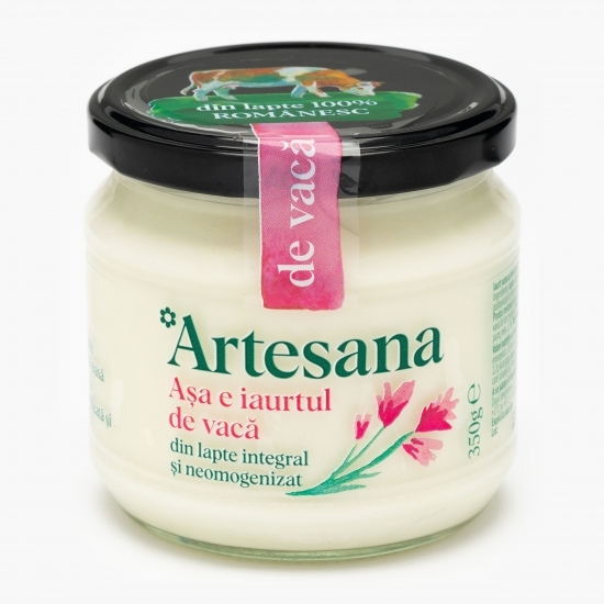 Iaurt natural din lapte de vacă 350g