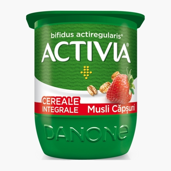 Iaurt cu musli și căpșuni 125g